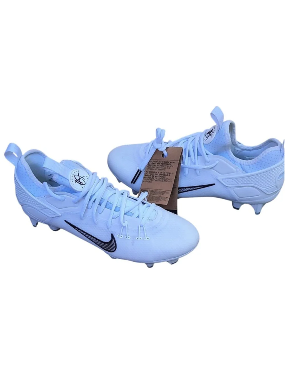 Nike Huarache 9 Elite Low LAX Lacrosse Cleats FD0089-101 White/Black Size 9 NEW